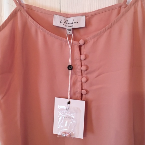 L’ACADEMIE NWT Revolve Button Cami S - Picture 2 of 7